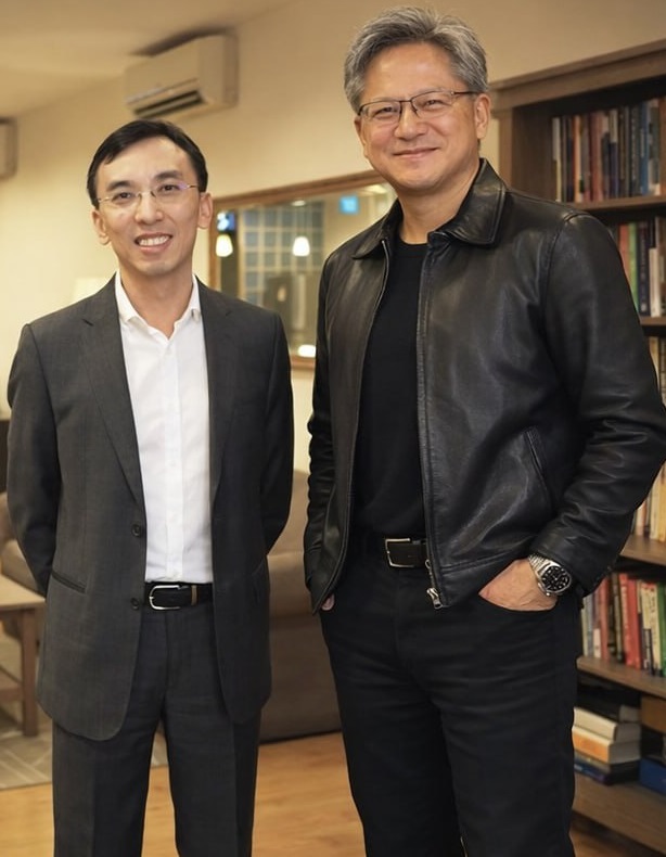 Christopher Tan 與 NVIDIA 執行長黃仁勳合照